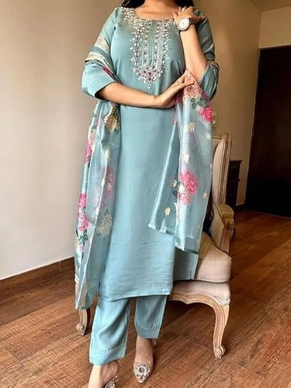 Light_Blue_Rayon_Embroidered_Kurta_Set_For_Women
