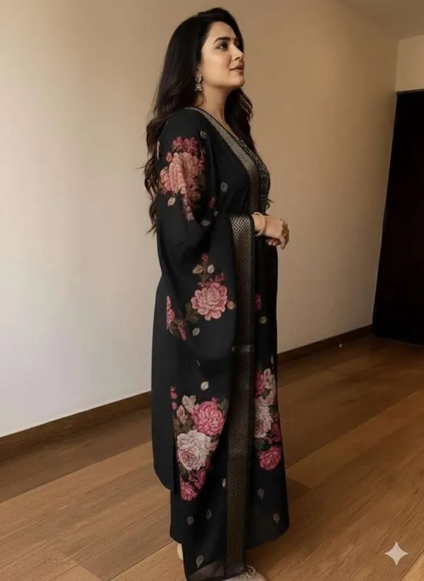 Black_Rayon_Embroidered_Kurta_Set_For_Women