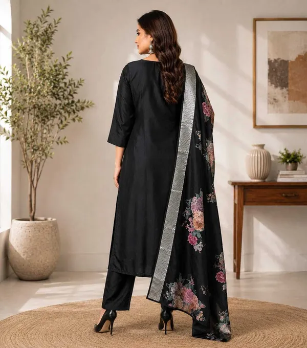 Black_Rayon_Embroidered_Kurta_Set_For_Women