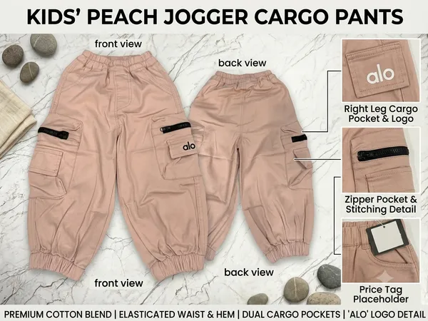 Peach_Cotton_Blend_Jogger_Cargo_Pants_for_Kids