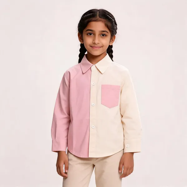 Pink_And_Cream_Cotton_Color_Block_Shirt_For_Toddlers