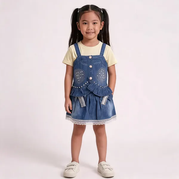Blue_Denim_Layered_Dress_For_Girls