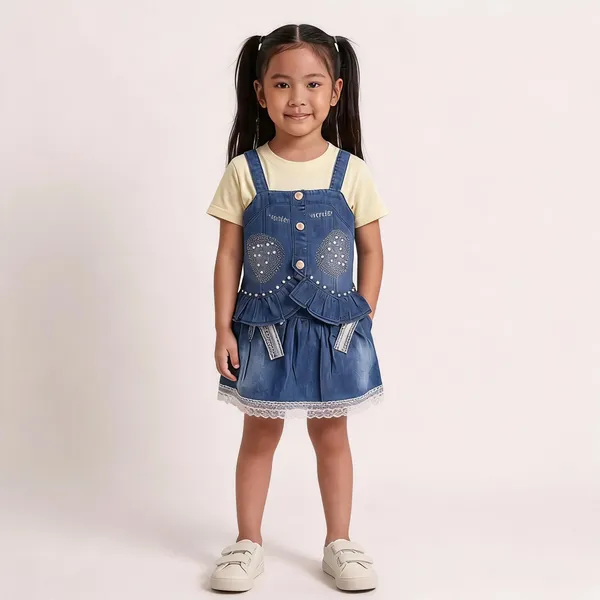 Blue_Denim_Layered_Dress_For_Girls