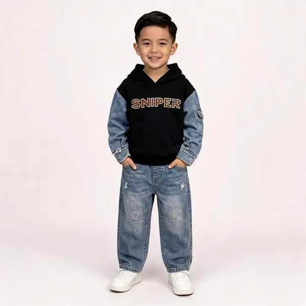Black_Denim_Sleeve_Hoodie_And_Jeans_Set_For_Boys