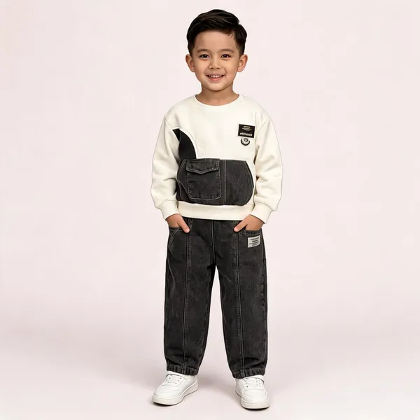 Black_And_White_Casual_Tracksuit_Set_For_Boys