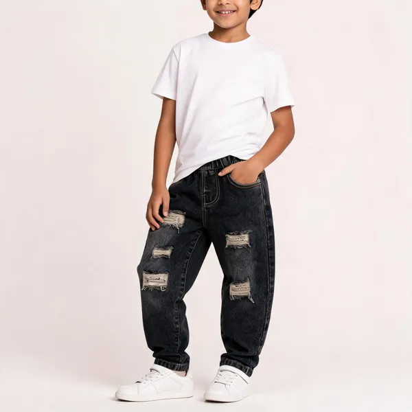 Black_Denim_Distressed_Jeans_For_Kids