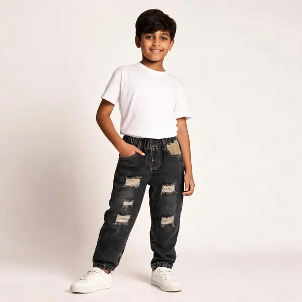 Black_Denim_Distressed_Jeans_For_Kids