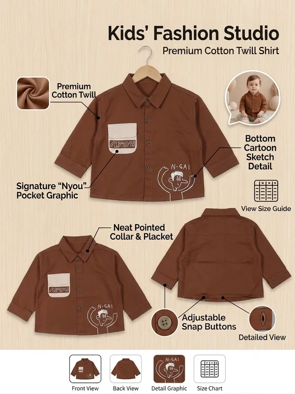 Brown_Cotton_Twill_Regular_Fit_Shirt_For_Kids