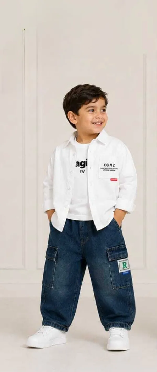 BOYS_KOREAN_STYLE_3-PIECE_DENIM_CARGO_PANT,PRINTED_TEE_&_CASUAL_OVERSHIRT_SET