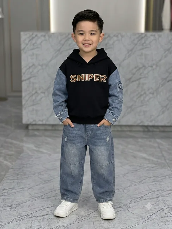 Black_Denim_Sleeve_Hoodie_And_Jeans_Set_for_Boys