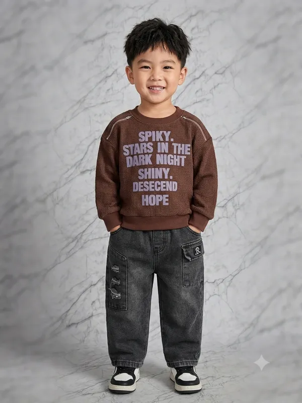Brown_Waffle_Knit_Sweatshirt_for_Boys