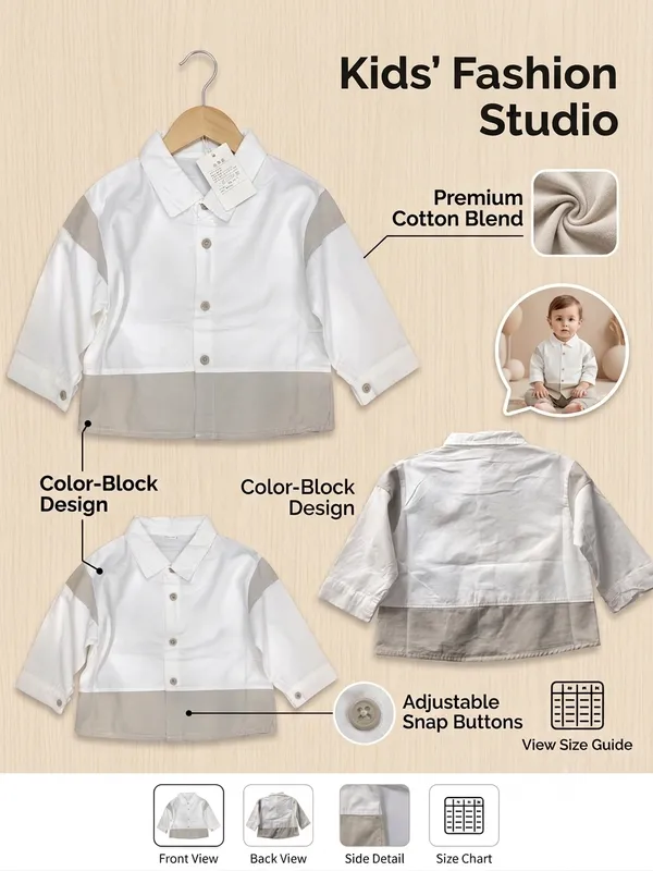 White_Cotton_Blend_Color_Block_Jacket_For_Kids