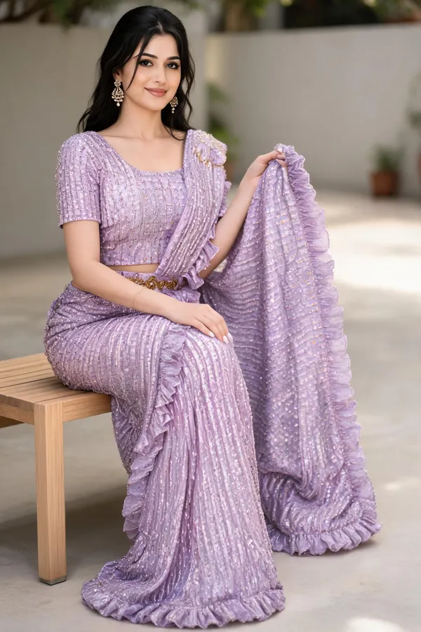 Purple_Silk_Crush_Ready_To_Wear_Saree_For_Women