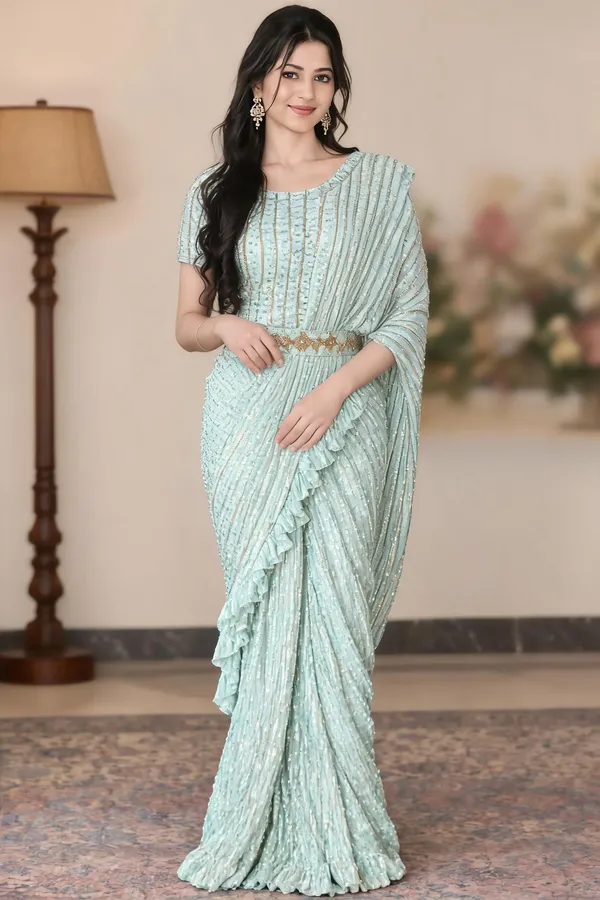 Blue_Silk_Crush_Ready_To_Wear_Saree_For_Women