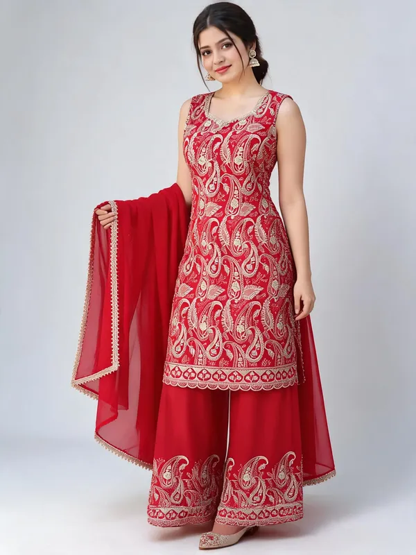 Pink_Georgette_Kurti_Palazzo_Set_For_Women