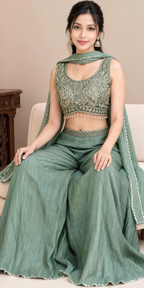 Green_Crop_Top_Palazzo_Set_For_Women
