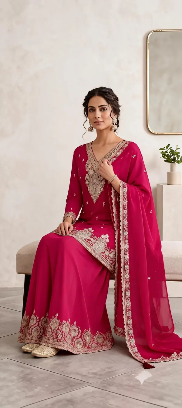 Pink_Georgette_Kurti_Palazzo_Set_For_Women