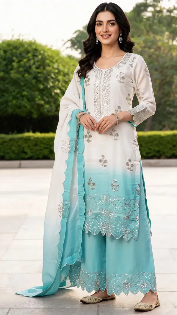 Blue_Georgette_Kurti_Palazzo_Set_For_Women