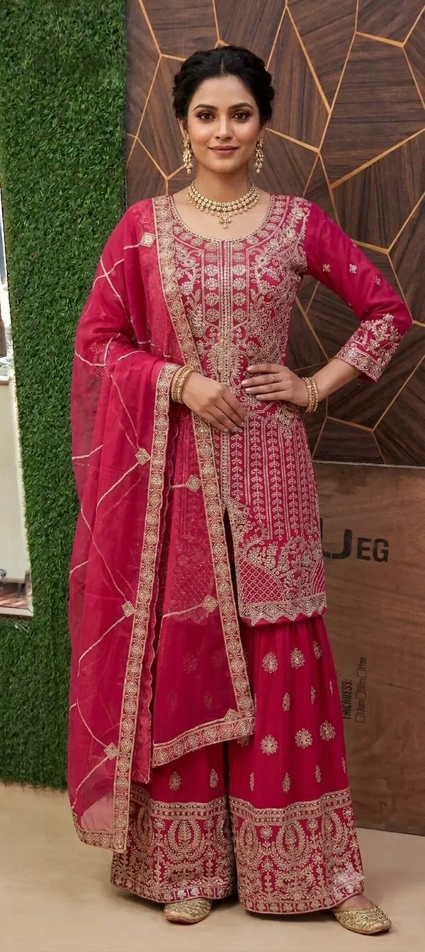 Pink_Organza_Embroidered_Pakistani_Sharara_Set_For_Women