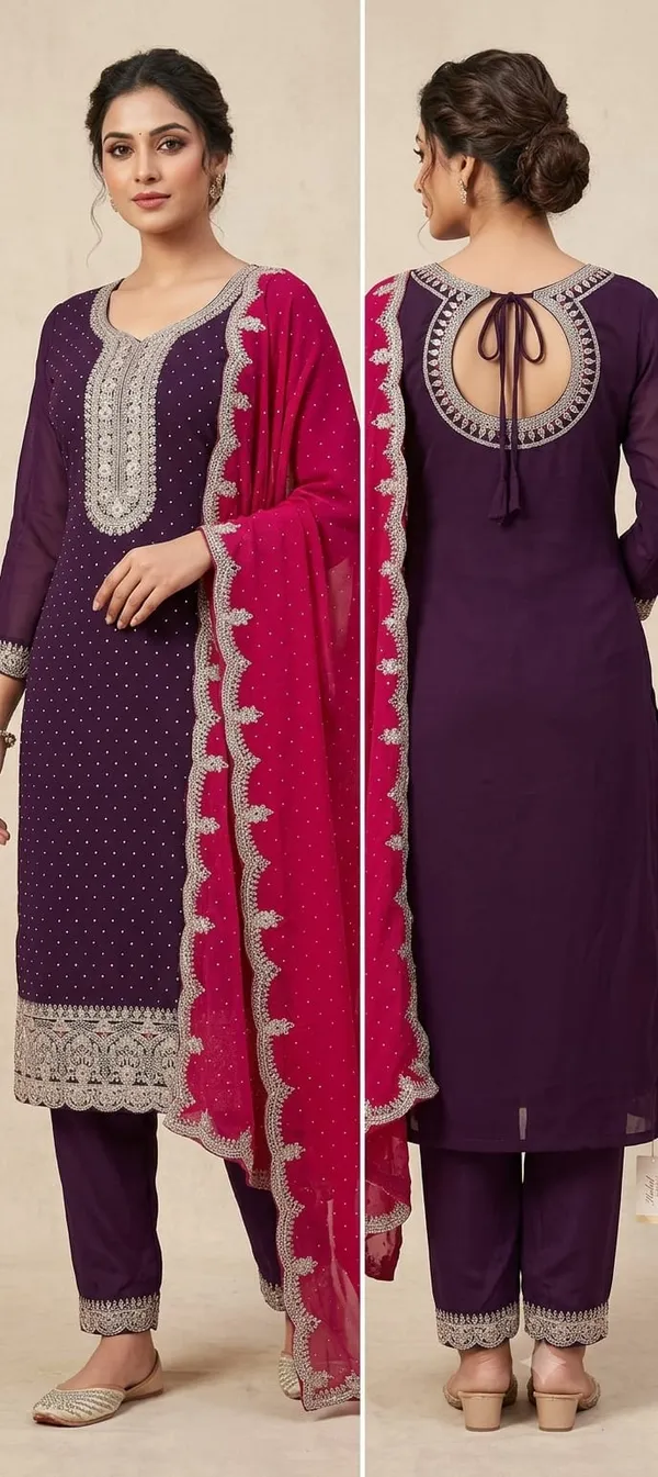 Purple_Rangoli_Kurti_Pant_Set_For_Women