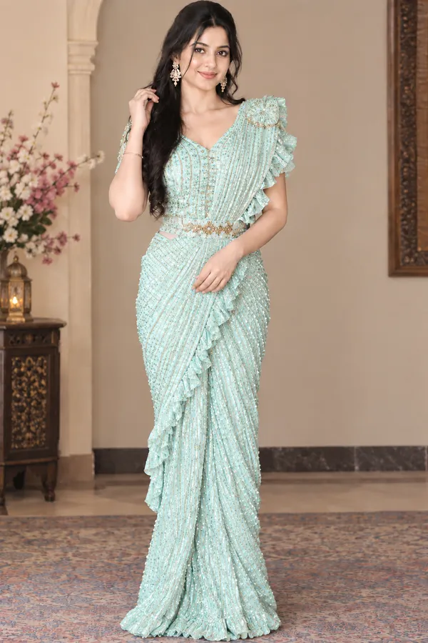 Blue_Silk_Crush_Ready_To_Wear_Saree_For_Women