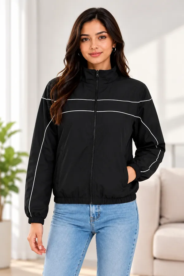 Black_Polyster_Jacketv_For_Women