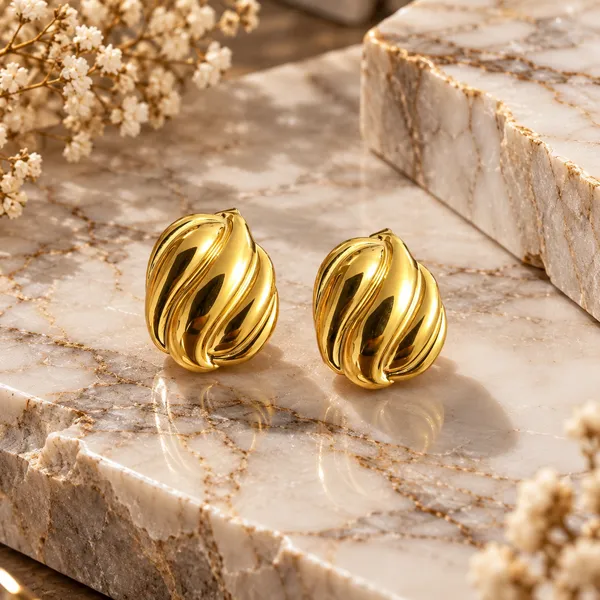 Gold_Metal_Oval_Textured_Stud_Earrings_For_Women