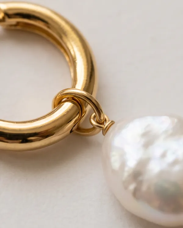 Gold_Metal_Pearl_Drop_Hoop_Earrings_For_Women