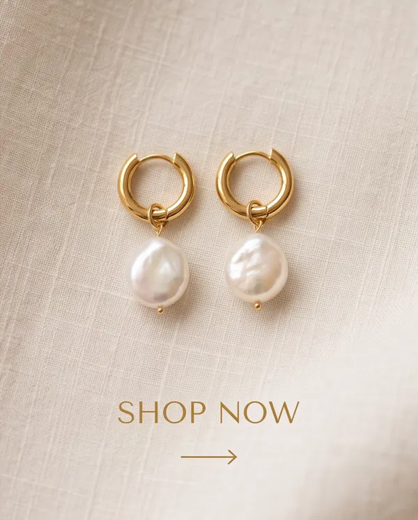Gold_Metal_Pearl_Drop_Hoop_Earrings_For_Women