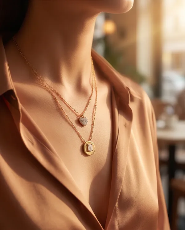 Gold_Metal_Layered_Heart_Pendant_Necklace_Set_For_Women