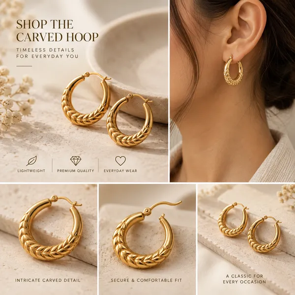 Gold_Metal_Carved_Hoop_Earrings_For_Women