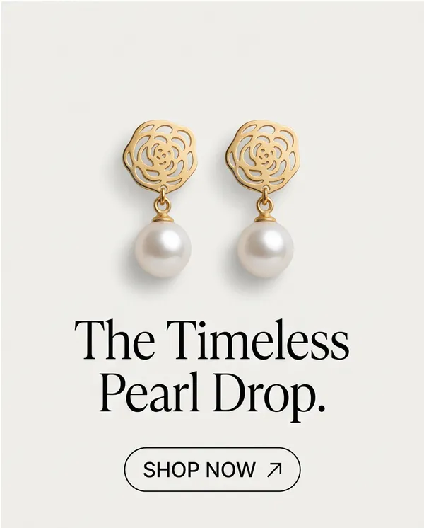 Gold_Metal_Floral_Pearl_Drop_Earrings_For_Women