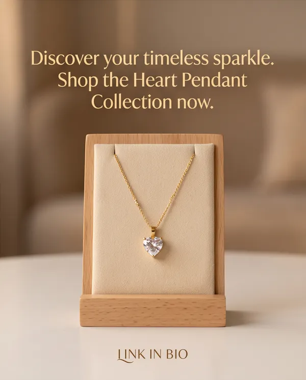Gold_Metal_Faceted_Heart_Pendant_Necklace_For_Women