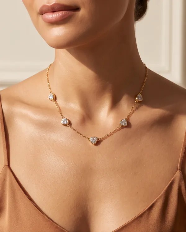 Gold_Metal_Heart_Stone_Pendant_Necklace_For_Women