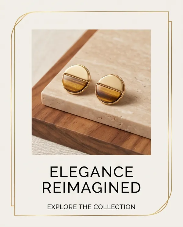Gold_Metal_Round_Two-Tone_Stud_Earrings_For_Women
