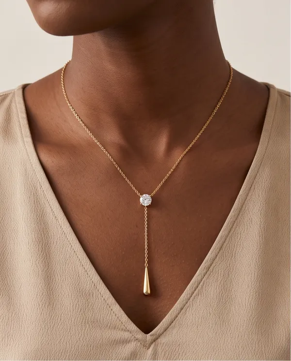 Gold_Metal_Y-Drop_Pendant_Necklace_For_Women