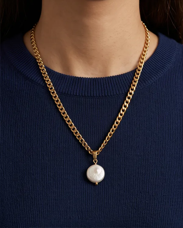 Gold_Metal_Linked_Chain_Pearl_Pendant_Necklace_For_Women