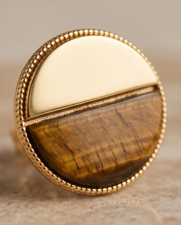 Gold_Metal_Round_Two-Tone_Stud_Earrings_For_Women