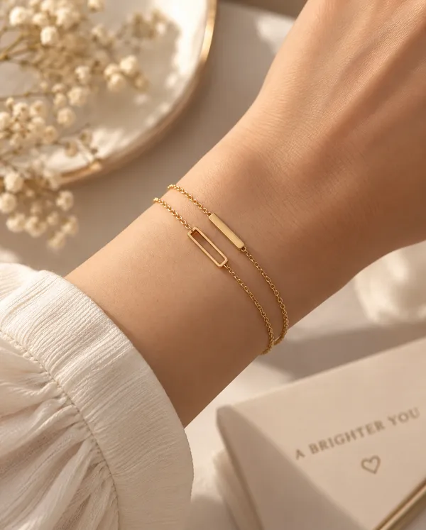 Gold_Metal_Double_Chain_Bar_Bracelet_For_Women