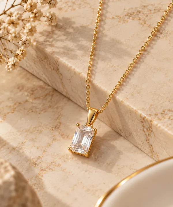 Gold_Metal_Rectangular_Crystal_Pendant_Necklace_For_Women