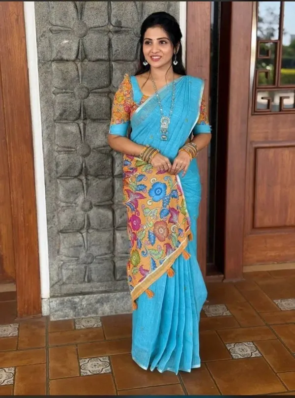 Linen_Blue_Kalamkari_For_Women