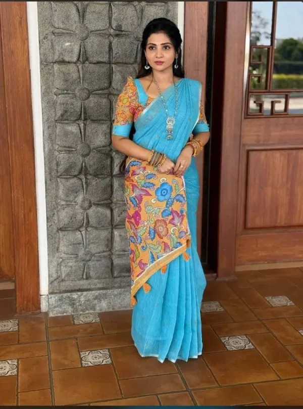 Linen_Blue_Kalamkari_For_Women