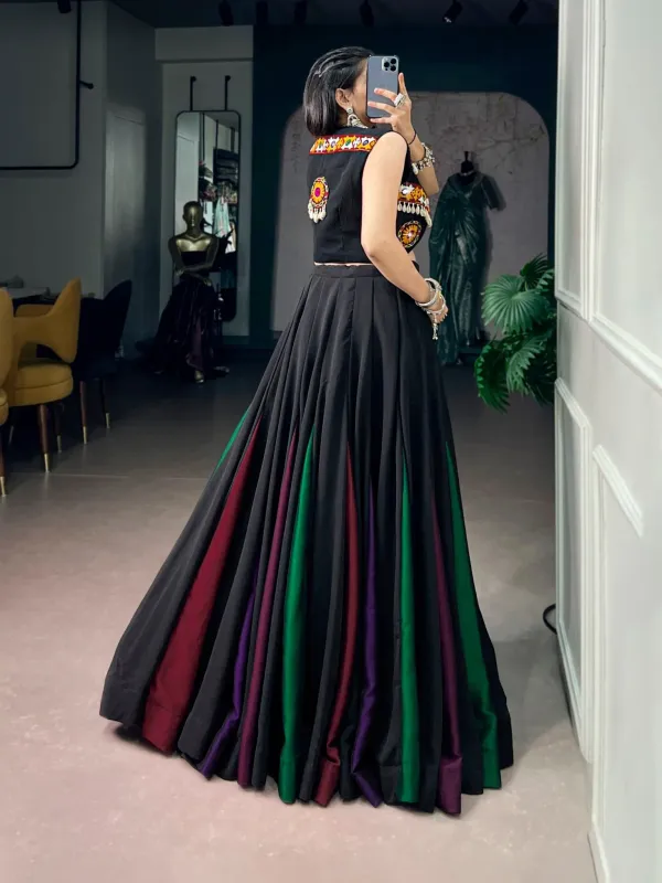 Black_Navratri_Lehenga_Choli_With_Mirror_Work_Jacket
