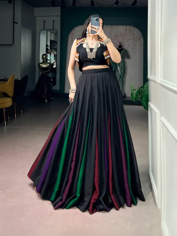 Black_Navratri_Lehenga_Choli_With_Mirror_Work_Jacket