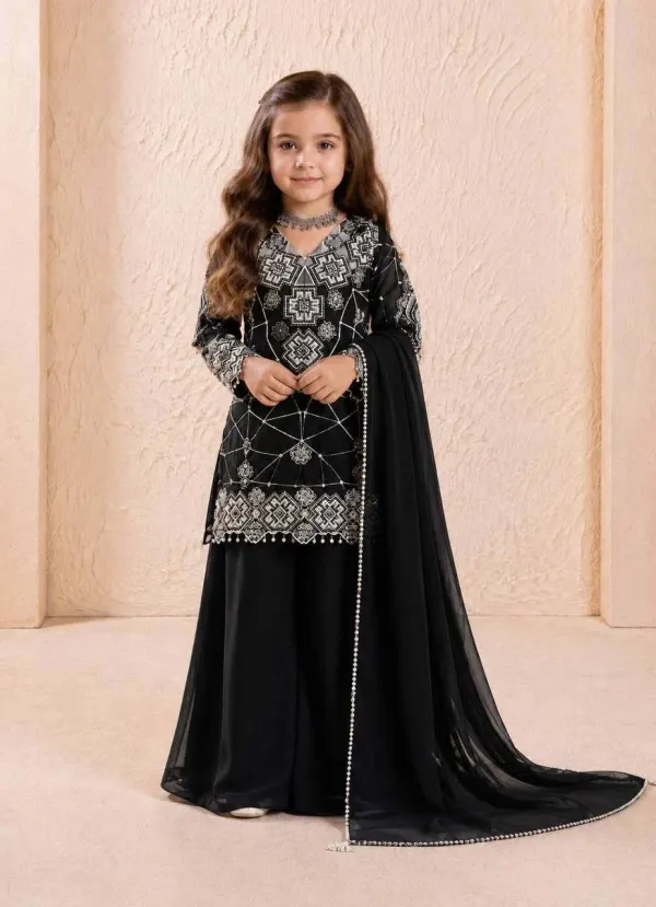 Black_Girls_Wedding_Wear_Top_Palazzo_And_Dupatta_Set_With_Sequence_Work