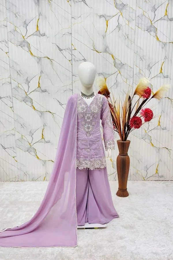 Purple_Girls_Wedding_Wear_Top_Palazzo_And_Dupatta_Set_With_Sequence_Work