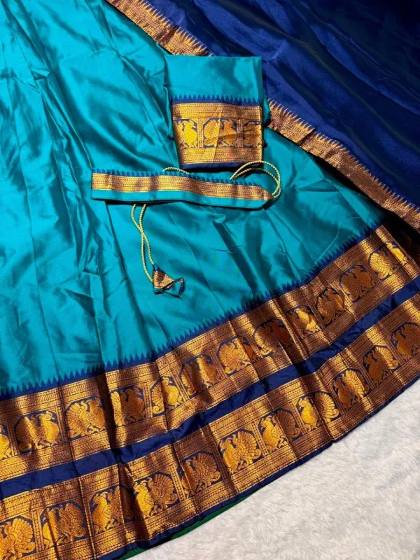 Narayan_Pattu_Lehenga_Is_A_Traditional_South_Indian_Ensemble_Crafted_From_Premium_Silk_Pattu_And_Distinguished_By_Intricate_Royal_Zari_Weaving