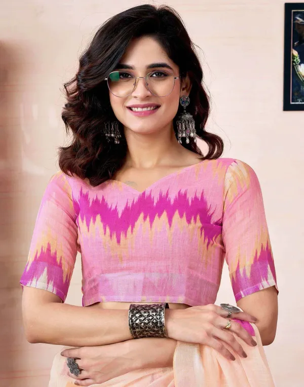 Cream_Linen_Zari_Screen_Printed_Zari_Work_Saree