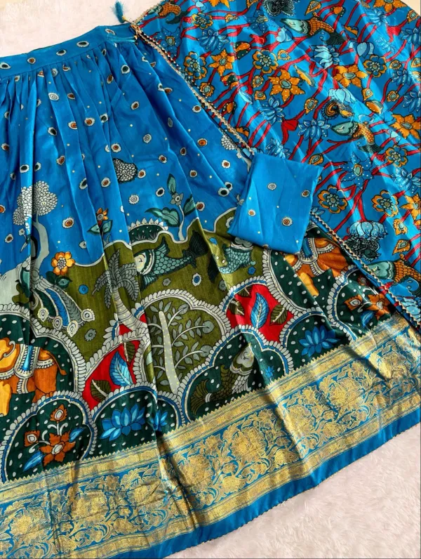 Blue_Color_Zari_Weaving_Work_Kanchipuram_Women_Lehenga_Choli