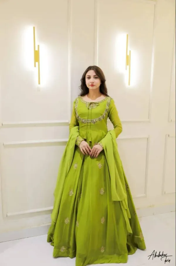 Exclusive_2_Piece_Gown_With_Dupatta_In_Sequence_Embroidery_Work